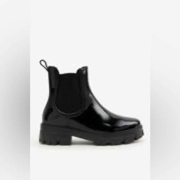 Ardene Chunky Chelsea Rain Boots in Black, Size 8 - Picture 5 of 5